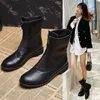 Hot Sale AIYUQI Women's Autumn Boots Genuine Leather 2020 New Trend Front Zipper Ladies Shoes Boots Low Heel Ankle Boots Women