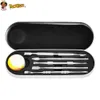 6PCS Wax Carving Stainless Steel Dab Tool Set Silicone Container and Protective Metal Carrying Case Included