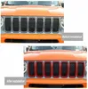 Abs Front Mesh Grille Insertos Grill Cover Trim para Jeep Renegade 2019-2020 Red Auto Acessórios Exteriores