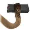 Sy in dubbla inslagshårbuntar Slik raka höjdpunkter färg Brazilian Human Hair Weave Extensions Ombre Remy Hair Bundle 100g