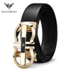 Marque de luxe concepteur hommes bracelet en cuir véritable boucle automatique taille ceinture en or PL1833536P8895923