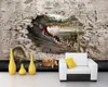 Мультфильм животное 3D обои крокодил динозавров черепаха 3D стерео картина фон стена HD фото 3D обои роспись