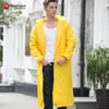 Rainfreem Men/Women Raincoat Impermeable Rain Jacket Plus Size S-6XL Yellow Poncho Camping Rainwear Hooded Rain Gear Clothes 201110