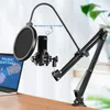 Microfoon Arm Stand Bureau, JEEMAK Verstelbare Mic Desktop Stand voor de meeste Microfoon, Max Laad 1,5 kg met Shock Mount, POP-filter
