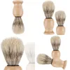 Nylonmaterial Woody Beard Brush Borstles Shave Tool Man Man Rakborste duschrumstillbehör Clean Home 5WM N23463610