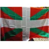 바스크 국어 플래그 3'x5'ft 뜨거운 국기 150x90cm 100D 폴리 에스터 무료 배송 2 개의 황동 그로멧과 생생한 색상