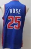 Derrick Rose Jerseys 농구 도시 Isiah Thomas Bill Laimbeer Dennis Rodman Joe Dumars Grant Hill Blake Griffin 파란색 흰색 빨간색