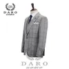 Daro Mens Costume Terno Slim Fit Casual One Button Fashion Grid Blazer Side Vent Veste et pantalon pour la fête de mariage DR8188 201105