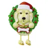DHL 2020 Güzel Köpekler DIY Adı Mesaj Kolye Noel Süsler PVC Pet Köpek Kolye Yeni Noel Ağacı Kolye Süs 2021