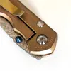 Ograniczona wersja dostosowywania Chris Reeve składany nóż Inkosi anodowany tytanowy uchwyt wysokiej klasy noże damasceńskie idealna kieszeń EDC taktyczne narzędzia kempingowe