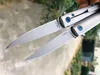 Coltello pieghevole MS3 EDC Pocket Flipper di alta qualità M390 Lama rivestita in titanio grigio CNC TC4 Coltelli con cuscinetti a sfera con manico in lega di titanio