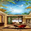 Custom Po Wallpaper Zenith Blue sky Ceiling zenith mural Living Room Restaurant Ceiling Wall Painting Mural200A5331191