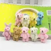 50PC Super Kawaii Mini 4cm Joint Bowtie Teddy Bear Plush Kids Toys Stuffed Dolls Wedding Gift For Children Y0106