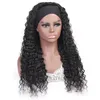 Ishow 8-30inch Virgin Human Human Wigs com headbands corpo yaki yaki headband wig peruca para as mulheres todas as idades soltas profundamente encaracoladas nenhuma cor natural cor