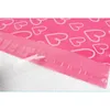 50Pcs Courier Bags Frosted Pink Heart Pattern SelfSeal Adhesive Shoes Bag Matte Material lope Mailer Mailing Bag Organizer Y200714