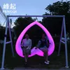 Camp Furniture LED Decorative Light Swing Round The Moon Shape Outdoor Garden Balcony Square Park Playground Chair