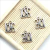 Lot 100pcs LOVE letter Antique Silver Charms Pendants Jewelry Making Bracelet Necklace Earrings 15*13mm DH0845