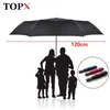 Nouveau 120cm Big automatique qualité pluie femmes 3 pliant coupe-vent grand parapluie extérieur pour hommes femme paraguas parasol 201218