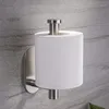 Toalett pappershållare no-borra självhäftande hushållsroll väggmonterad badrum kök rostfritt stål racks