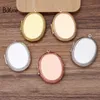 Boyute (5 sztuk / partia) Owalne 30 * 40mm Cabochon Base Blank Medalion DIY Handmade Photo Locket Wisiorek Biżuteria Acceosrries