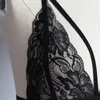 Сексуальные женские женские бельё набор прозрачных кружевных бюстгальтер Bellage стринги эротические двухсектуральное белье носильщики черное GI725