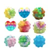 3D dedo decompressão brinquedo bolha silicone piticone bola crianças puzzle fruta geometria cubo cubo forma bonito forma
