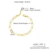 Modna stalowa stalowa cyrkon bransoletki 18 -karatowe złote łańcuch łącza dla kobiet Bransoletka papieru 4865066