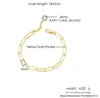 Fashion Stainless Steel Zircon Bracelets 18K Gold Plated Link Chain For Women Paperclip Bracelet6349104