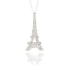 Magie Ikery Zircon cristal classique Paris tour Eiffel pendentif colliers couleur or Rose bijoux de mode pour les femmes MKZ1392165s