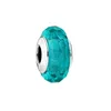 Designer Smycken 925 Silver Armband Charm Bead Fit Pandora Love Bubble Sparkle Cyan Mousserande Glas Slide Armband Beads European Style Charms Beaded Murano