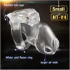 2021 new design 100 resin htv4 male device with 4 penis rings virginity lock cock cage penis sleeve sex toys for men5545188