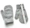 Enfants vison polaire gants hiver chaud tricot doux mitaines étudiant enfants brossé épais gant mignon garçons filles gants plus chauds