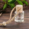 Car Perfume Bottle pendant ornament freshener for essential oils diffuser fragrance empty Glass bottle 3 Styles