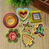 5 Pcs / Set DIY Fondant Cake Cookie Cutter Mold Colorful Plastic Biscuit Mold Fruit Cutter Lovely Shape Baking Accessories Tools