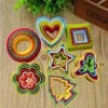 5 stks / set DIY Fondant Cake Cookie Cutter Mold Kleurrijke Plastic Biscuit Mold Fruit Cutter Mooie Vorm Bakken Accessoires Tools