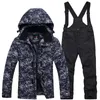 Ragazzi Ragazze Antivento Ispessito Inverno Snowboard Impermeabile Tuta da sci per bambini Set Tasca Giacca calda Pantaloni Moda Neve termica