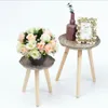 Tea table simple round flower potted Living Room Furniture art creative door shop retro North European style small side corner tables