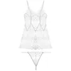 Women's Sleepwear Fairy White Summer Lingerie Women Sexy Elegant Female Temptation Strap Dress Lace Floral Hollow Out Nightgown1