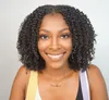 Afro kinky Curly v u onderdeel Pruik Human Hair Braziliaanse maagdelijke virgin v upart pruiken 3b 3c Coily kinki voor zwarte vrouw 150%dichtheid 14inch