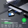 6 em 1 Type-C Station Docking USB C Hub 4K HD 87W Rápido Charge USB3.0 Splitter SD / TF Card Slots Adaptador para Conversor MacBook