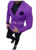 Beliebte Zweireiher-Blazer für Trauzeugen mit spitzem Revers und Bräutigam-Smoking für Herren, Hochzeit/Abschlussball, Trauzeugen-Blazer (Jacke + Hose + Krawatte) Y260