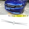 Silver Car Front Mesh Grille Cover Dcoration Trim 4pcs For Dodge Charger 2015 UP Car Exterior Accessories