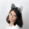 Hair Accessories Party Club Bar Wearing Decorate Headband Fur Ear Pattern Cat Bell Clips Hoop Removable Hairpin Cosplay Costume1