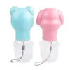 1pcs cane da viaggio bottiglia d'acqua dispenser pieghevole in plastica gatto bere alimentatore portatile all'aperto pet cucciolo ciotola 500ml Y200917