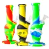 Wholesale Silicone Skull Bong 8.0 inches Height Multi Color Silicone Water Pipe Glass water pipe Silicone Oil Rig