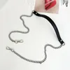 Bag Chain Long Shoulder Belt Single Shoulder Strap Messenger Backpack Pu Strap Metal Chain Shoulder Strap Accessories