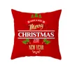 Couche d'oreiller de Noël Décorations de chariot décoratif de Noël Couvre d'oreiller en lin et coussin carré de coussin pour canapé-lit HH9-3694