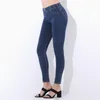 Athvotar skinny mamma jeans kvinna låg midja kvinnor jeans falska pocket pojkvän jeans för kvinnor denim skinny penna pants t200103