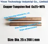 (2pcs pack) 3x20x185mm cobre placa de tungstênio CUW75 (W75 + CU25), EDM Tungsten Copper Eletrodo W75 Elétrico Spark Tungsten Bloco de Cobre Liga