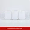 Sublimação em branco 15oz caneca cerâmica em linha reta Cerâmica branca Cerâmica Transferência de calor Escritório Cerâmica de Cerâmica de Cerâmica